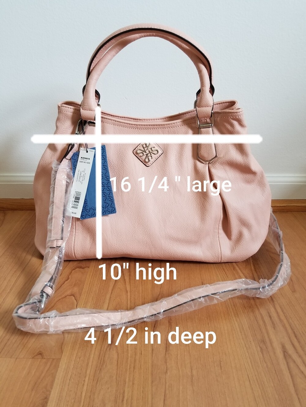 Vera Wang Peach Tote Bag - Picture 5 of 5